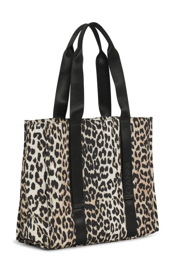 BagsClothing GANNI Leopard Print Medium Leopard Tech Tote Leopard BagsClothing GANNI Leopard Print Medium Leopard Tech Tote Leopard