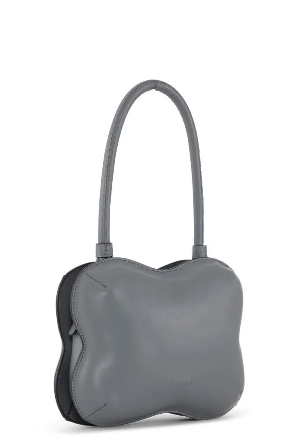 Bags GANNI Shoulder Dark Grey Butterfly Top Handle Bag Frost Gray