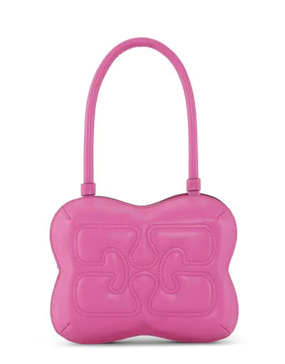 Bags GANNI Shoulder Pink Butterfly Top Handle Bag Shocking Pink