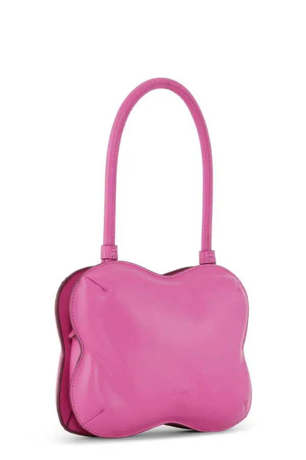 Bags GANNI Shoulder Pink Butterfly Top Handle Bag Shocking Pink