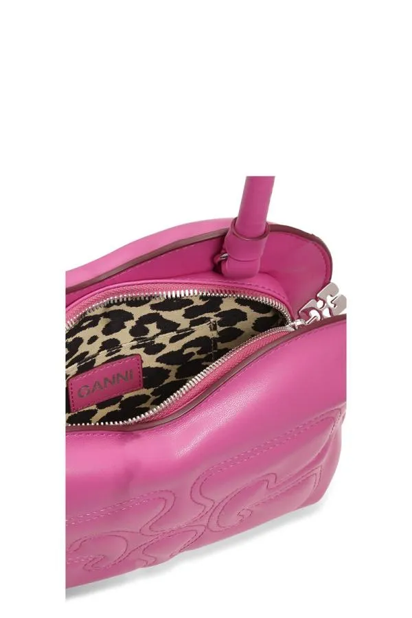 Bags GANNI Shoulder Pink Butterfly Top Handle Bag Shocking Pink