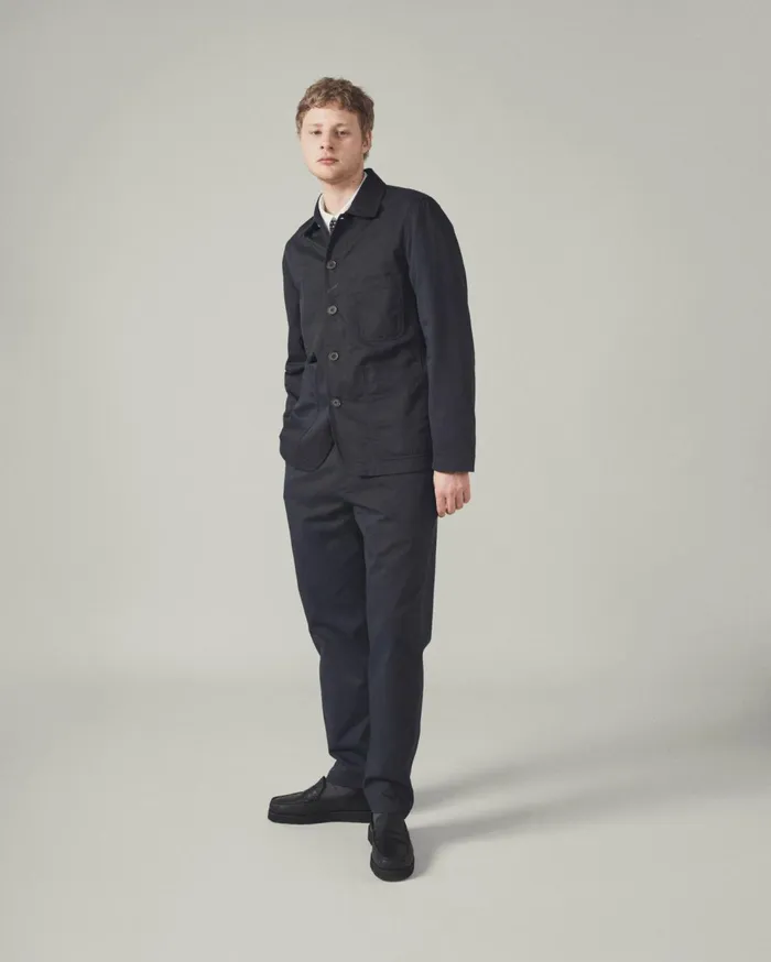 Bakers Jacket In Navy Twill Men Universal Works Jackets