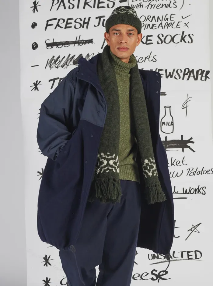Beach Parka II In Navy MeltonRecycled Polytech Men Universal Works Coats and Outerwear