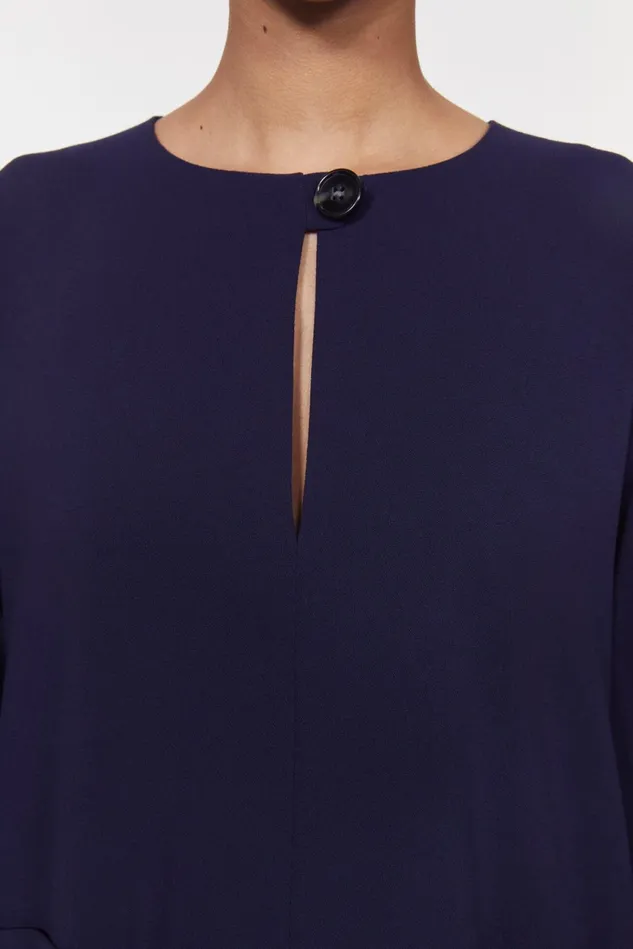 Beale Drape Top Midnight Blue Women Rodebjer Tops