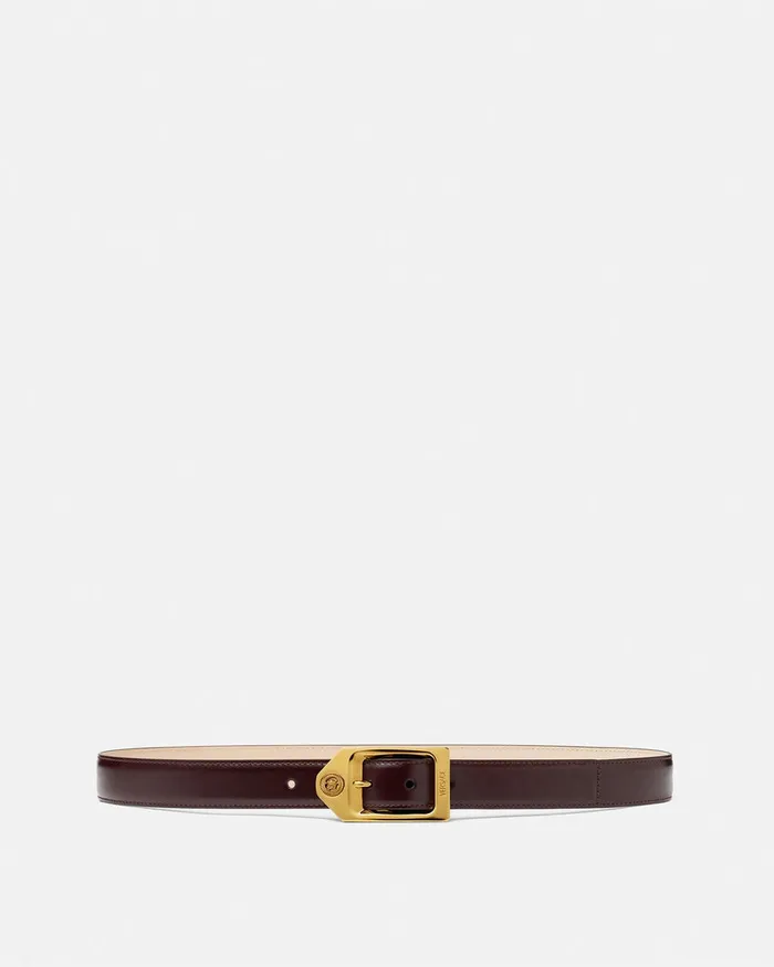 Belts Men Versace Medusa Biggie Leather Belt 12034 Browngold