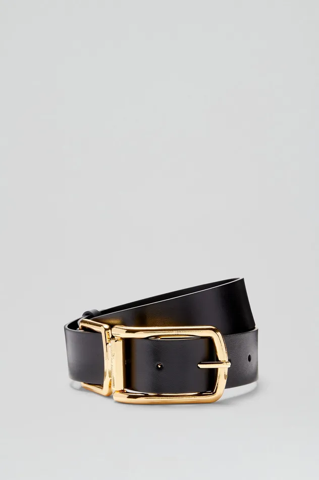 Belts Scanlan Theodore Women SADDLE BUCKLE BELT 35 BLACK Belts Scanlan Theodore Women SADDLE BUCKLE BELT 35 BLACK