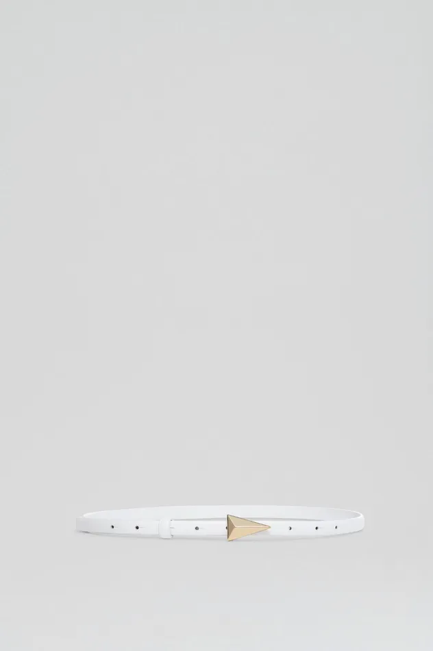 Belts Scanlan Theodore Women TRIANGLE TRIM BELT 12 BIANCO Belts Scanlan Theodore Women TRIANGLE TRIM BELT 12 BIANCO
