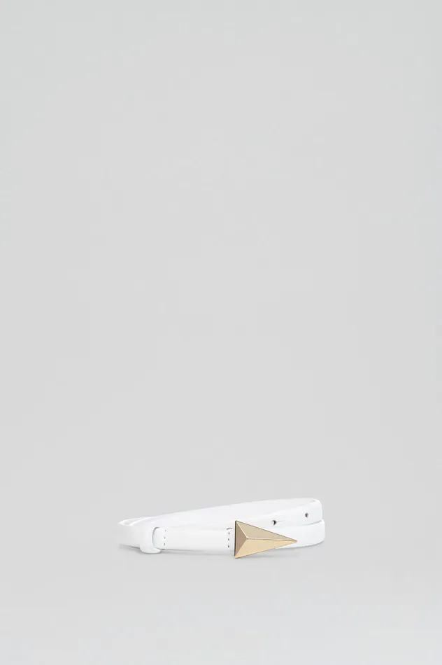 Belts Scanlan Theodore Women TRIANGLE TRIM BELT 12 BIANCO Belts Scanlan Theodore Women TRIANGLE TRIM BELT 12 BIANCO