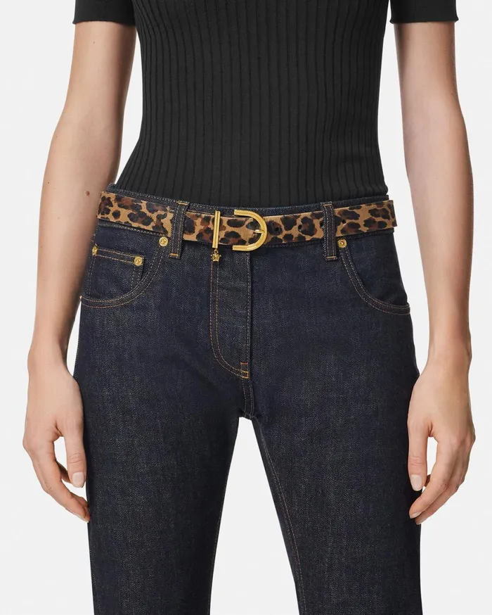Belts Women Versace Leopard Medusa 03995 Belt 12034 Animalier