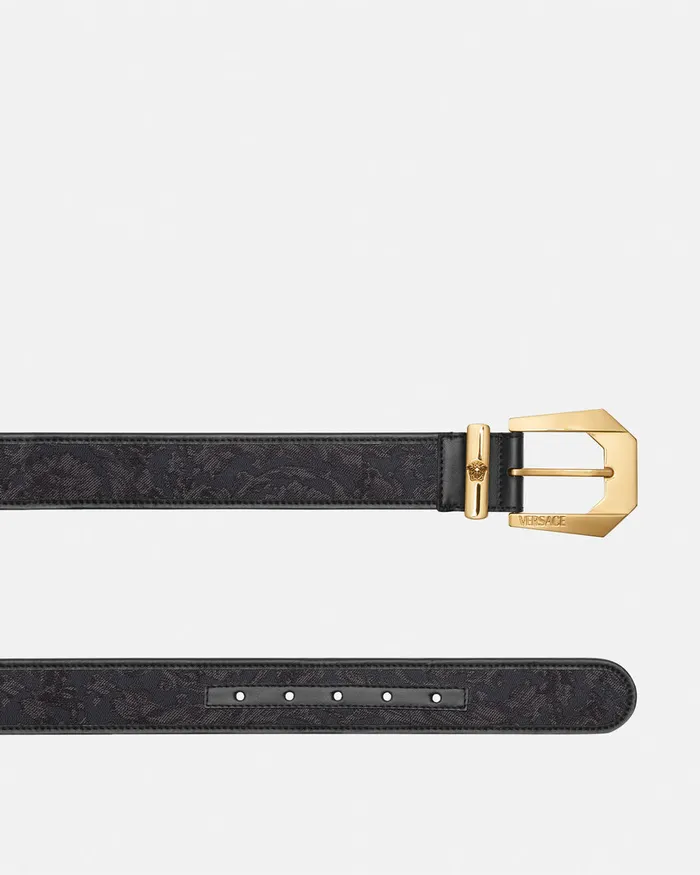 Belts Women Versace Medusa Heritage Barocco Jacquard Belt 4 Cm Blackprint