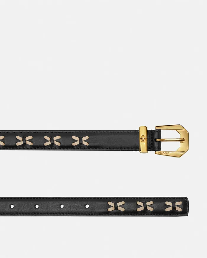 Belts Women Versace Medusa Heritage Leather Belt 2 Cm Blackgold