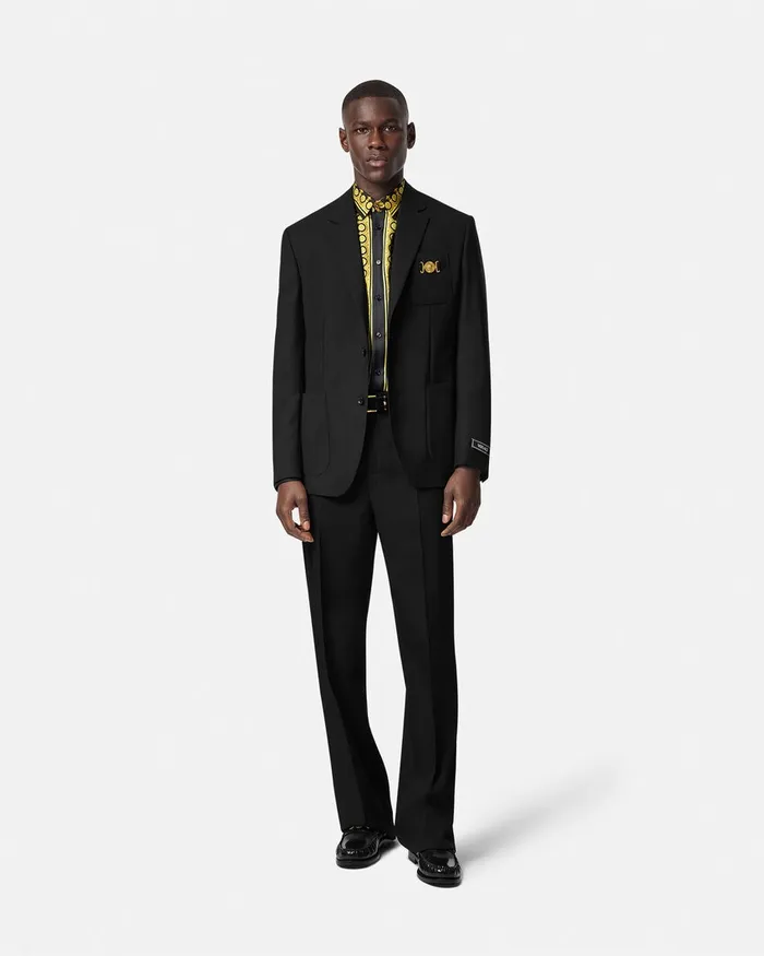 Blazers and Suits Men Versace Medusa Biggie SingleBreasted Blazer Black