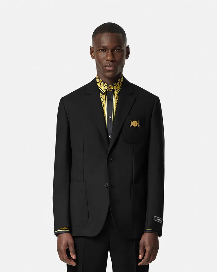 Blazers and Suits Men Versace Medusa Biggie SingleBreasted Blazer Black