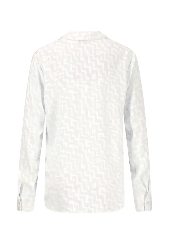 Blouses Women FYNCHHATTON Blouse With A Caps Collar And Pattern Sandsummer Red