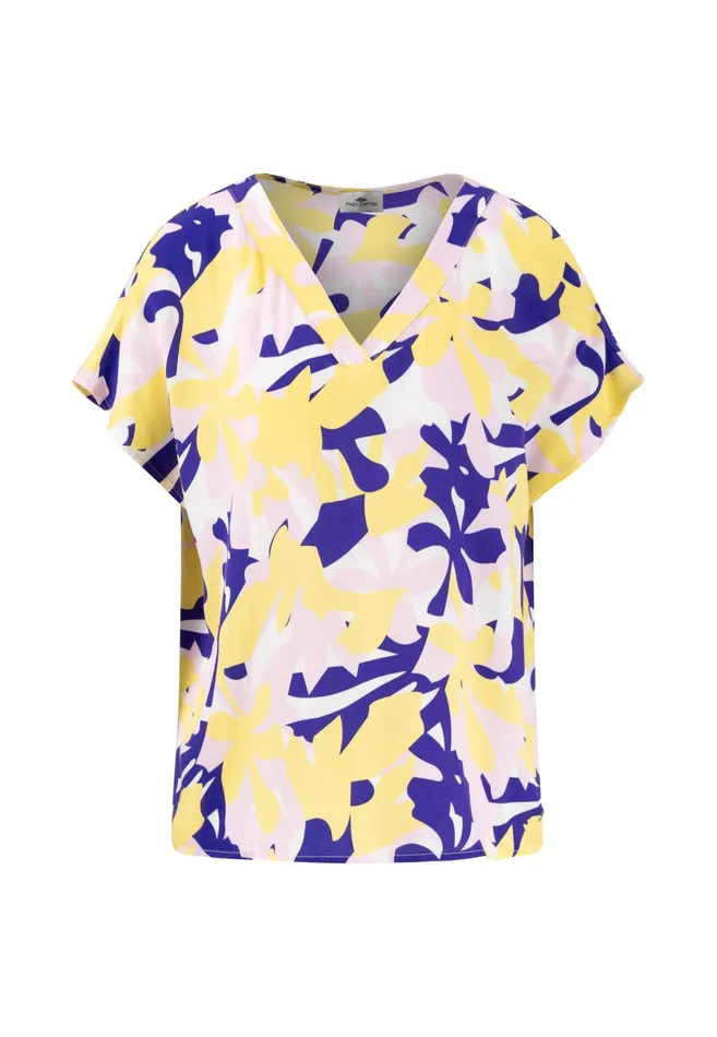 Blouses Women FYNCHHATTON Blouse With A Vneck Ocean Violet