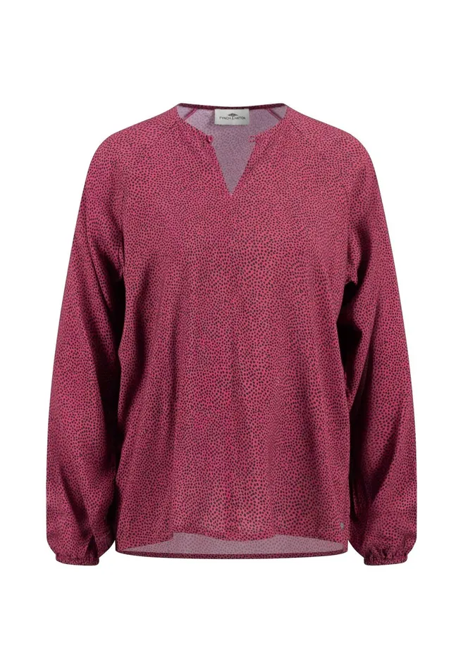 Blouses Women FYNCHHATTON Blouse With Subtle Dot Pattern Crimson Redblue Purpleash