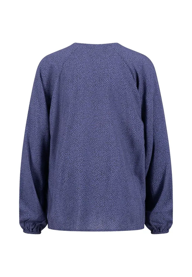 Blouses Women FYNCHHATTON Blouse With Subtle Dot Pattern Crimson Redblue Purpleash