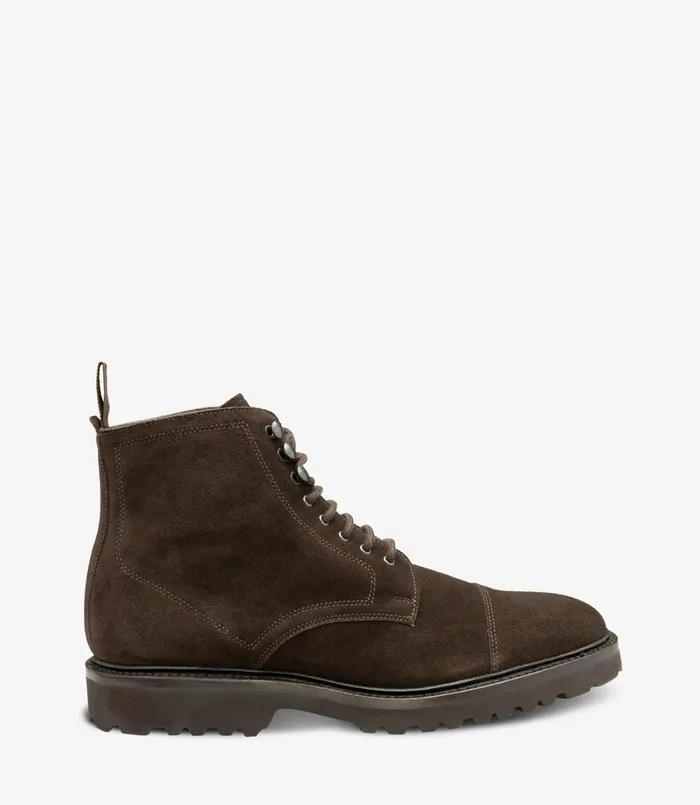 Boots Aquarius Dark Brown Suede Loake Men