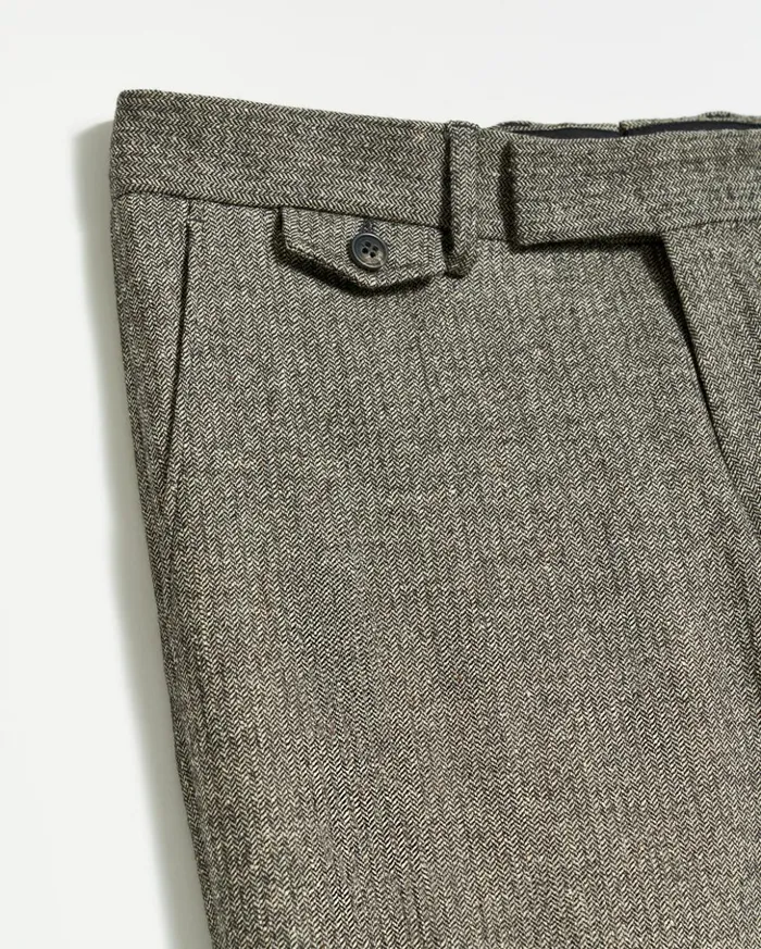 Bottoms Men Billy Reid Flat Front Trouser Blackwhite