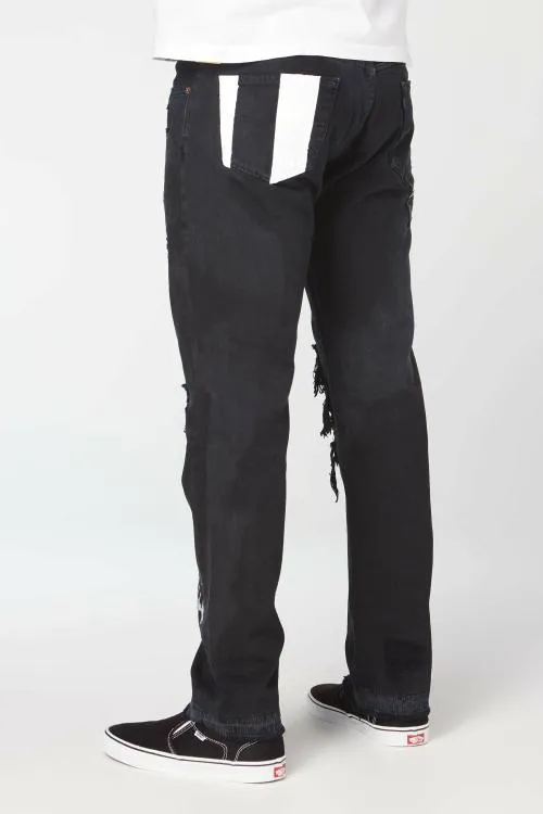 Bottoms WomenMen Gallery Dept FUCK FACE DENIM Black