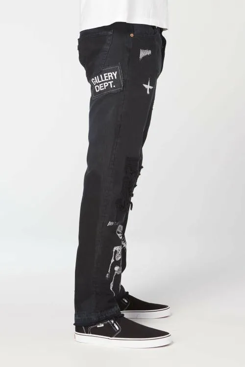 Bottoms WomenMen Gallery Dept FUCK FACE DENIM Black