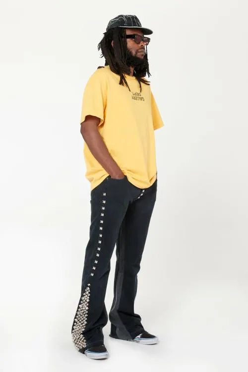 Bottoms WomenMen Gallery Dept STUDDED LA FLARE Black