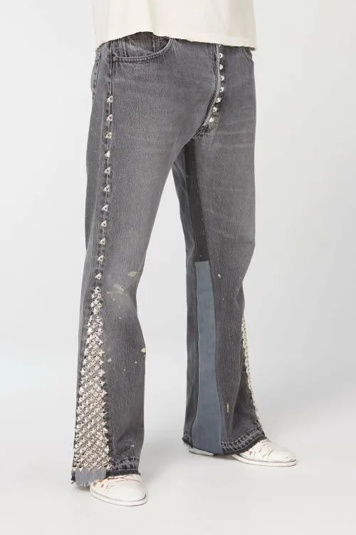 Bottoms WomenMen Gallery Dept STUDDED LA FLARE Black