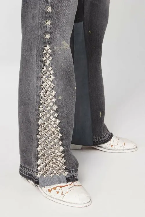 Bottoms WomenMen Gallery Dept STUDDED LA FLARE Black