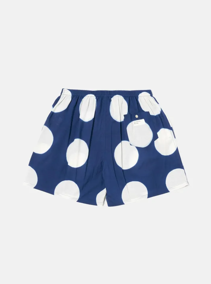 Boxer Short In Indigo Big Dot Print Men Universal Works Underwear