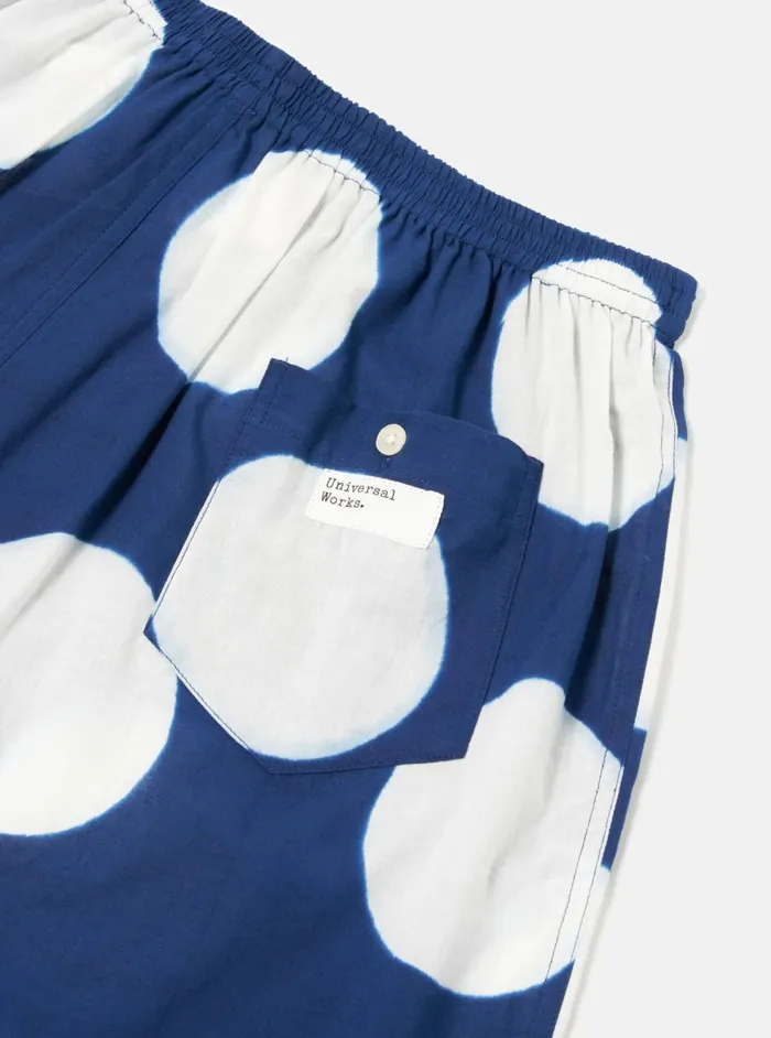 Boxer Short In Indigo Big Dot Print Men Universal Works Underwear
