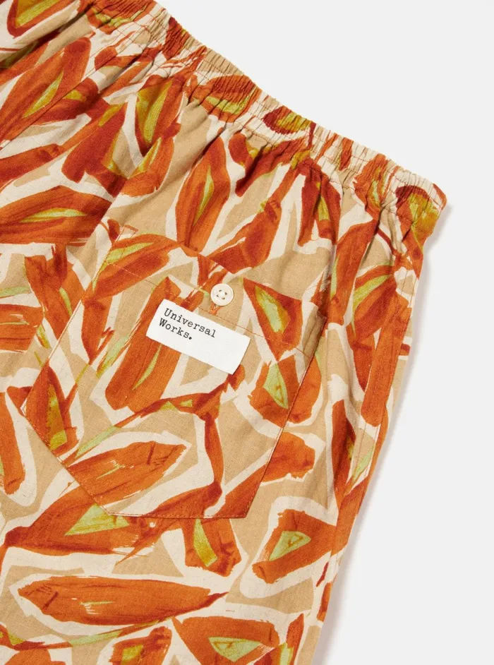 Boxer Short In Terracotta Artist Flower Lincot Men Universal Works Underwear