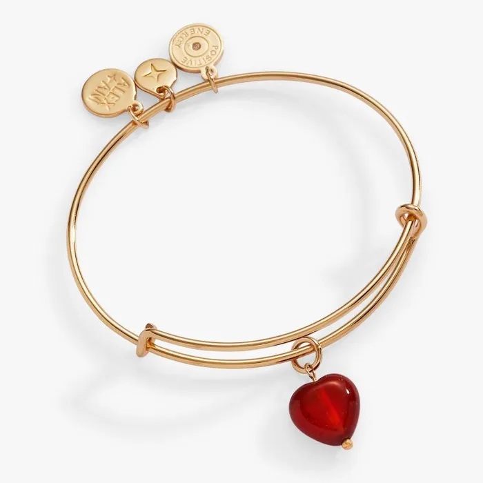 Bracelets Women Alex And Ani Carved Aventurine Heart Bangle Gold