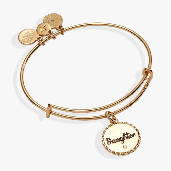 Bracelets Women Alex And Ani Daughter Charm Bangle Gold