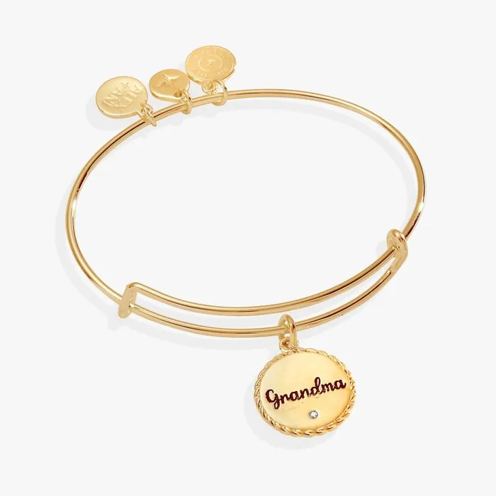 Bracelets Women Alex And Ani Grandma Charm Bangle Gold