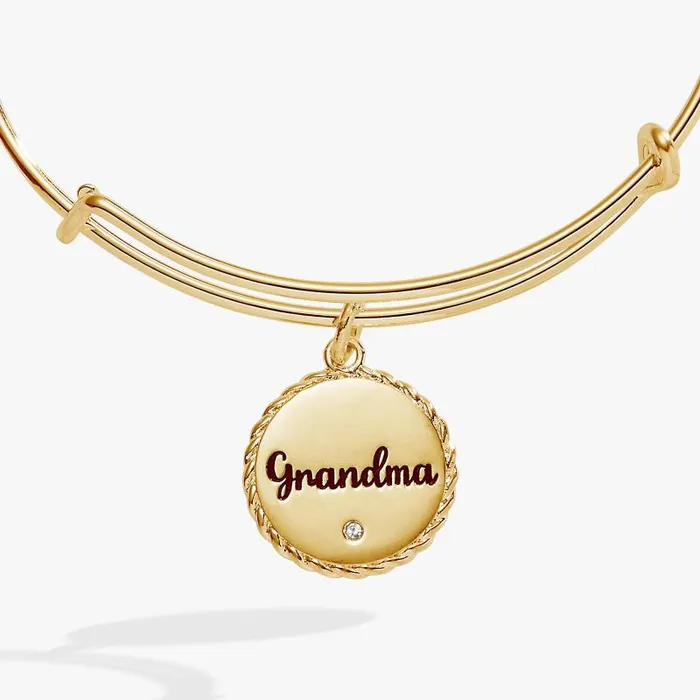 Bracelets Women Alex And Ani Grandma Charm Bangle Gold