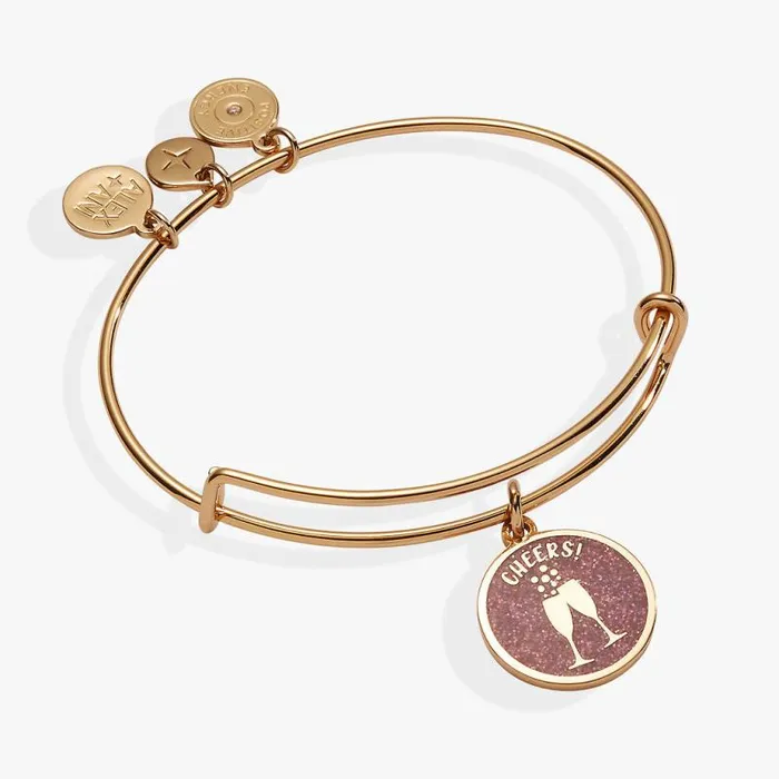 Bracelets Women Alex And Ani Happy New Year Cheers Bangle Gold