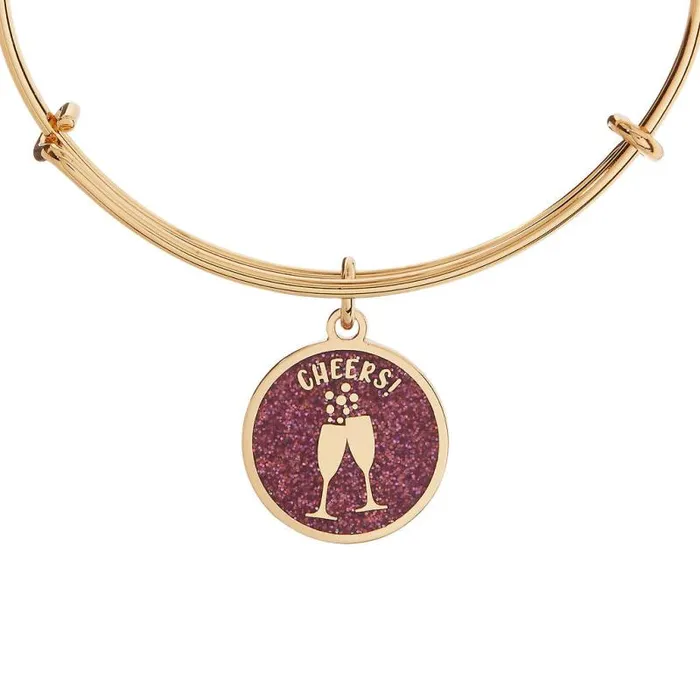 Bracelets Women Alex And Ani Happy New Year Cheers Bangle Gold