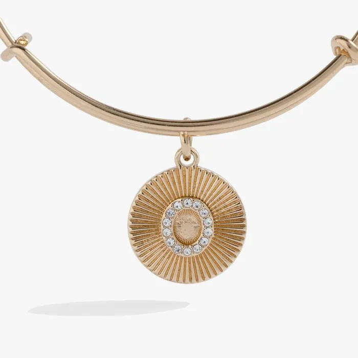 Bracelets Women Alex And Ani Initial O Pave Starburst Texture Bangle Gold