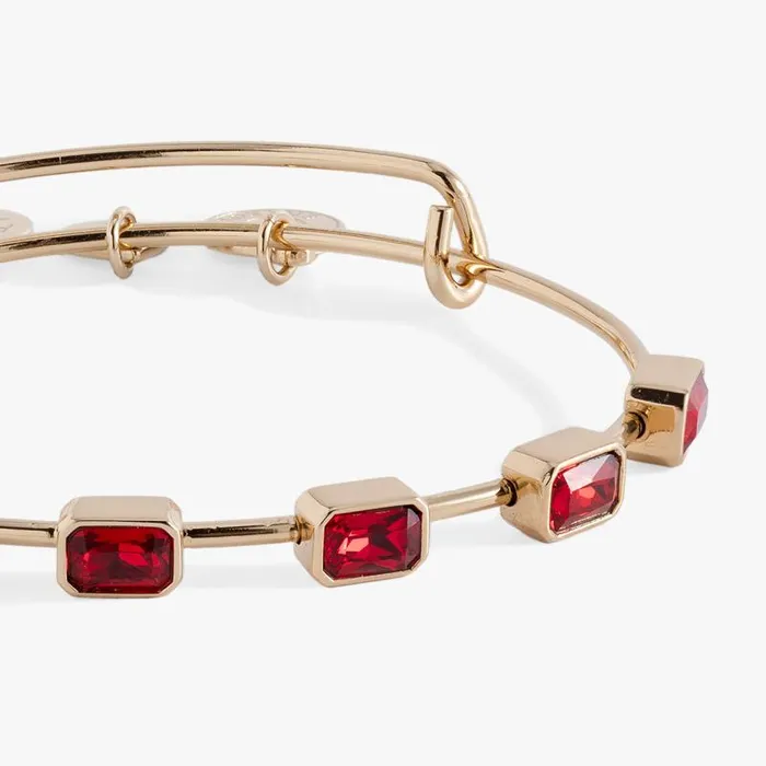 Bracelets Women Alex And Ani January Birthstone Emerald Cut Bangle Gold