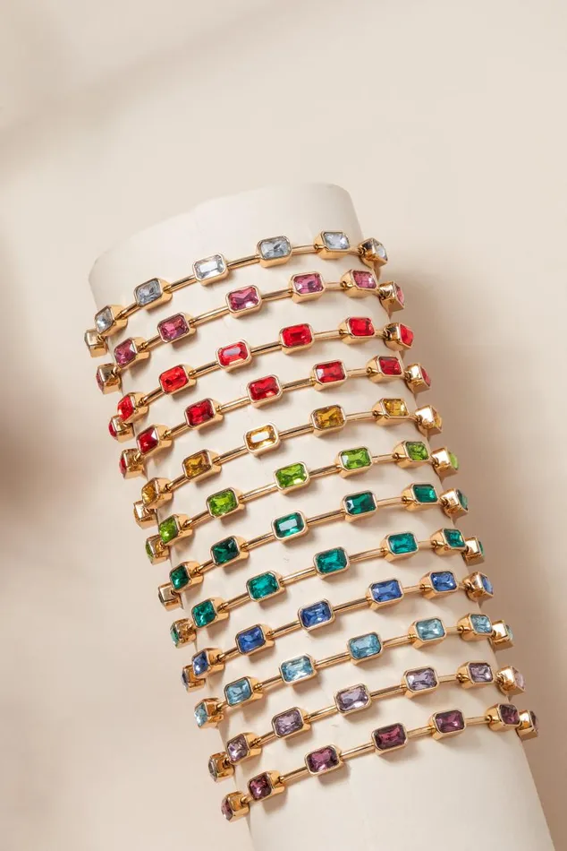Bracelets Women Alex And Ani January Birthstone Emerald Cut Bangle Gold