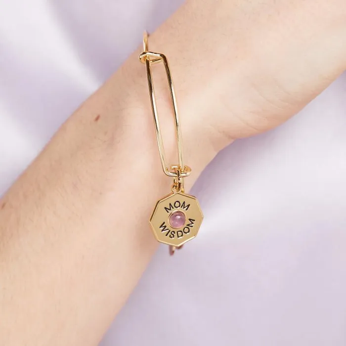 Bracelets Women Alex And Ani Mom Wisdom039 Amethyst Charm Bangle Bracelet Silver