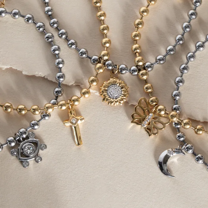 Bracelets Women Alex And Ani Moon Ball Chain Bracelet Stainless Steel Gold