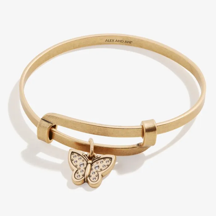 Bracelets Women Alex And Ani Motivation Butterfly Charm Bangle Rafaelian Gold
