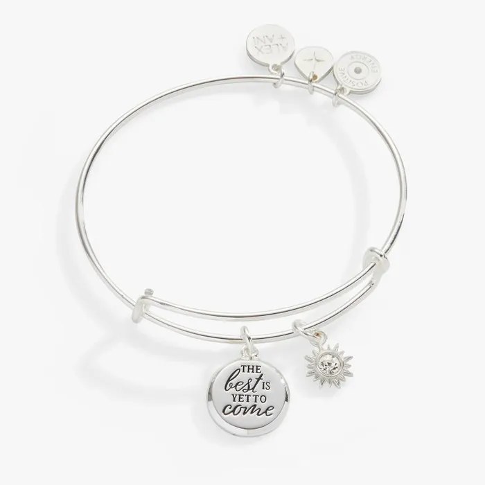 Bracelets Women Alex And Ani The Best Is Yet To Come039 Duo Charm Bangle Silver