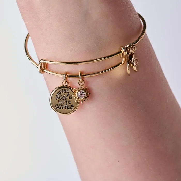 Bracelets Women Alex And Ani The Best Is Yet To Come039 Duo Charm Bangle Silver