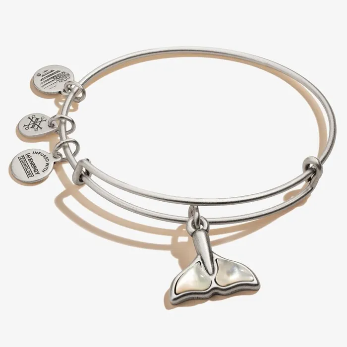 Bracelets Women Alex And Ani Whale Tail Charm Bangle Rafaelian Silver