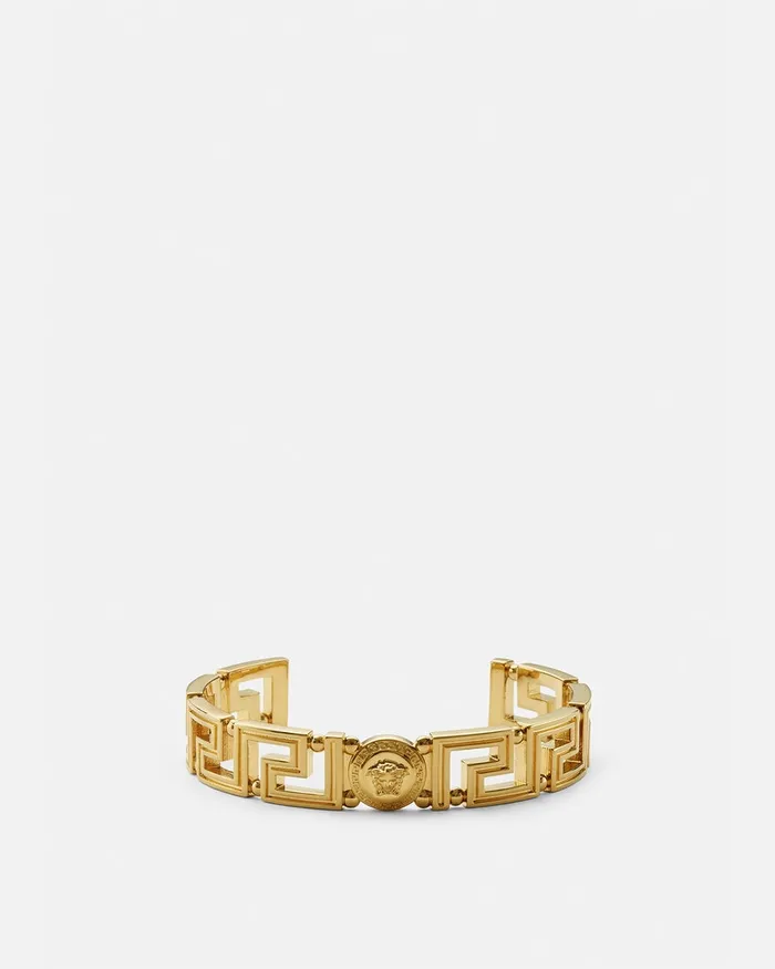 Bracelets WomenMen Versace Medusa Greca Cuff Bracelet Light Gold