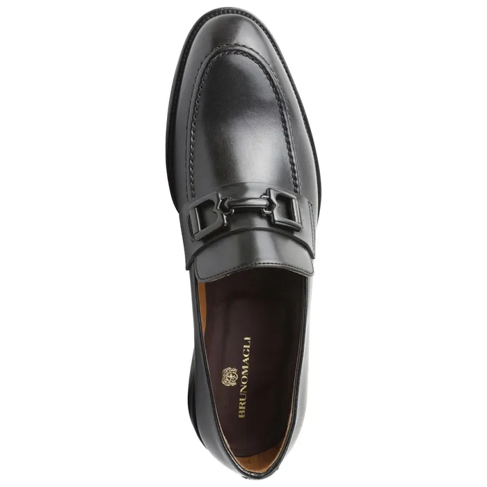 Bruno Magli Alpha Classic Bit Leather Loafer 8211 Black Men Loafers and Slipons