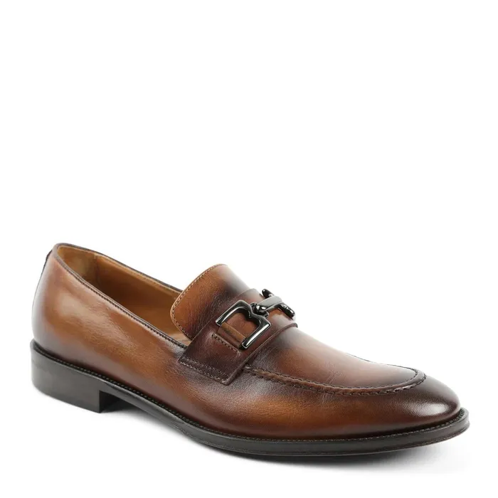 Bruno Magli Alpha Classic Bit Leather Loafer 8211 Cognac Men Dress Shoes