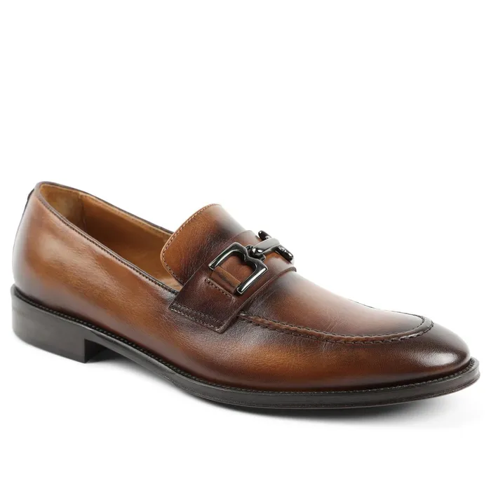 Bruno Magli Alpha Classic Bit Leather Loafer 8211 Cognac Men Dress Shoes